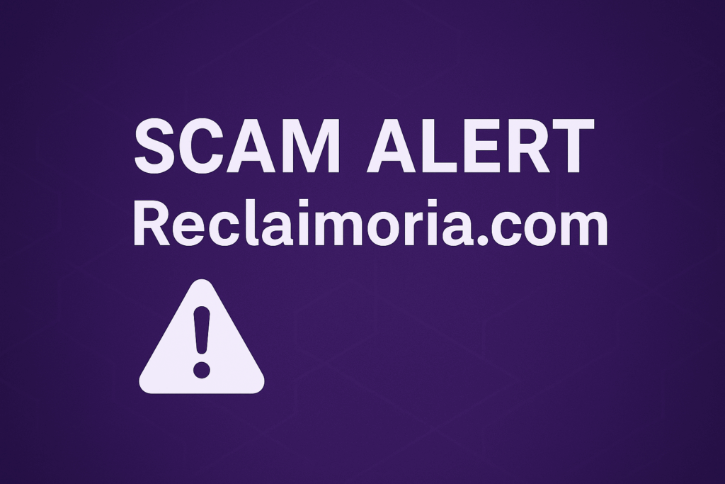 Scam Alert Warning for Reclaimoria.com