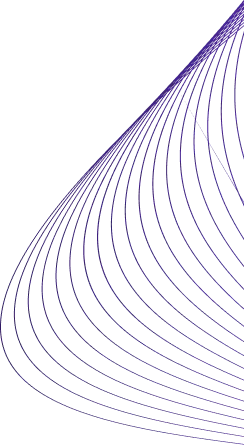 Abstract geometric right-aligned line accent in CyberClaims purple scheme—used as a decorative element to reinforce branding and visual flow across pages.